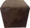 A single, dark brown corduroy ottoman is shown against a white background. Produktbild-Vorschau