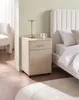 BELIANI Nachttisch Beige Stahl 65 cm Hoch Rollbar mit Produktbild-Vorschau 2