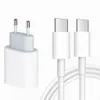 20W USB-C Ladegerät Weiß + 2m USB-C zu USB-C Kabel 60W Produktbild-Vorschau 1