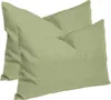 Kissenbezug 2er Set hellgrün 40x60 cm Struktur Leinenoptik Produktbild-Vorschau 1