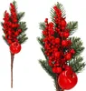Větvička s jeřabinami a jablíčkem 32 cm Náhled obrázku produktu 1