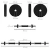 SPORTNOW 2-in-1 Hantel Set, 15 kg verstellbar Dumbbell Set Produktbild-Vorschau 3