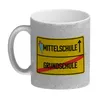Mittelschule Ortsschild Glitzer-Kaffeebecher zur Produktbild-Vorschau 2