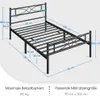 Yaheetech Metallbett Bettgestell 90 x 200 cm, Bettrahmen Produktbild-Vorschau 3