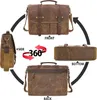 Pánská taška přes rameno Aktovka Vodotěsné plátno Vintage Náhled obrázku produktu 5