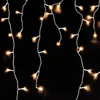 120er LED Lichtervorhang Lichterkette Eiszapfen für Innen und Außen warmweiß Voir les images du produit