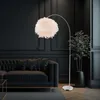 LED RGB Stehlampe, Feder Schirm, weiß, dimmbar, H 196 cm Produktbild-Vorschau 8
