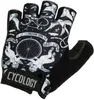 Cycology Velo Tattoo – krótkie rękawiczki, czarny, rozmiar Podgląd zdjęcia produktu 1