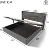 Bett 160x200cm mit Staufach und USB-C-Ladeanschluss, Produktbild-Vorschau 6