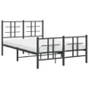 Bettgestell mit Kopf- und Fußteil Metall Schwarz 120x190 cm Produktbild-Vorschau 4