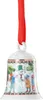 A Christmas bell ornament with a scene of children building a snowman. Anteprima dell’immagine prodotto