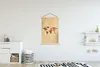 MuchoWow® Textilposter Weltkarte - Herz - Papyrus 120x180 Produktbild-Vorschau 2