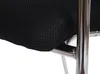 A close-up view of the corner of a black mesh chair seat and its chrome frame. Anteprima dell’immagine prodotto