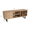 WOHNLING Lowboard Eiche-Nachbildung 150x55x40 cm TV-Kommode Produktbild-Vorschau 3