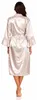Damen Satin Morgenmantel Kimono mit Spitze Seidenoptik Produktbild-Vorschau 3