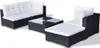 vidaXL 5-tlg. Garten-Lounge-Set mit Auflagen Poly Rattan Produktbild-Vorschau 6