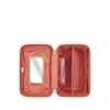 An open beauty case with a mirror and a clear pouch inside. Produktbild-Vorschau