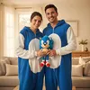 Onesie Kigurumi Pyjamas Sonic Verkleidung Kostüm L: 165 - Produktbild-Vorschau 2