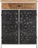 vidaXL Sideboard 60x35x75 cm Raues Mangoholz & Eisen Produktbild-Vorschau 1
