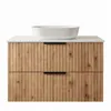 Skriňa pod umývadlo TIBU 80x50x46, dub Evoke, rýhovaný Náhľad obrázku produktu 4