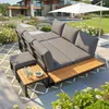 Premium Gartenlounge Set 6-teilig verstellbar – Ecksofa Produktbild-Vorschau 5