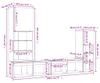 vidaXL 4-tlg. Wohnwand mit LED-Beleuchtung Betongrau Produktbild-Vorschau 8