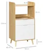 HOMCOM Meuble desserte de cuisine pour micro-ondes style Voir les images du produit 7