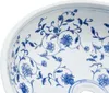 vidaXL Umyvadlo na desku bílo-modré kulaté Ø41x14 cm Náhled obrázku produktu 5