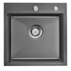 Edelstahlspüle 45x45 cm Schwarz, Handgefertigte Küchenspüle Produktbild-Vorschau 2