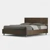 Lit Avec Sommier 160X190, Tête De Lit Droite En Noyer Demas Voir les images du produit 5
