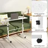Laptoptisch Bürotisch mit Rollen Computertisch 80x40cm Produktbild-Vorschau 8