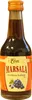 A bottle of Marsala wine with a label showing grapes. Produktbild-Vorschau