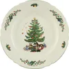 A Christmas-themed plate with a decorated tree and toys. Produktbild-Vorschau