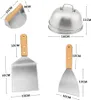 5-Stück Burger-Set, Grillspachtel Edelstahl, Burger Produktbild-Vorschau 2