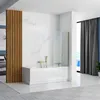 A modern bathroom with a bathtub and a glass shower screen. Produktbild-Vorschau