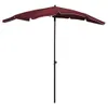 vidaXL Sonnenschirm mit Mast 200x130 cm Bordeauxrot Produktbild-Vorschau 6