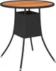 vidaXL Garten Esstisch Schwarz Ø 70 cm Poly Rattan Produktbild-Vorschau 2