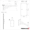 PremiumX 80cm Wandhalter Aluminium SAT Wand Halterung mit Produktbild-Vorschau 4