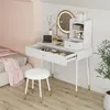 Stół do toalety Vicco Mirela Biały 90 cm z lustrem LED i Podgląd zdjęcia produktu 7