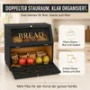 Dřevěná krabička na chléb z bambusu, 2 patra, s magnetickým Náhled obrázku produktu 3