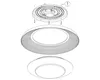 An exploded view of a ceiling light fixture, showing its components separated. Náhled obrázku produktu