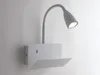 Wandapplikation aus Metall mit flexiblem Leuchtarm und Produktbild-Vorschau 3