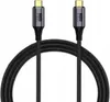 A USB-C cable with two connectors, coiled on a white background. Produktbild-Vorschau