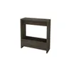 A dark gray, modern side table with two open shelves, presented against a white background. Produktbild-Vorschau