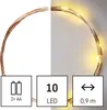 LED Weihnachtliche Nano-Kette kupferfarben, 0,9 m, 2x AA, Innen, warm-weiß, Timer Produktbild-Vorschau