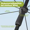 Sekey Sonnenschirm Rund Ø160cm Gartenschirm UV Schutz 50+ Produktbild-Vorschau 3