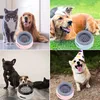 Collage of four images showing pets with portable water bowls. Podgląd zdjęcia produktu
