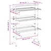 Suszarka Na Pranie, Na Kółkach, 89X64X129 Cm, Aluminium Podgląd zdjęcia produktu 8