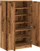 A wooden cabinet with its doors open, showing multiple shelves. Podgląd zdjęcia produktu