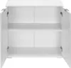 CASARIA® Kommode Weiß mit 2 Türen 74x71x35cm Holz Modern Produktbild-Vorschau 3